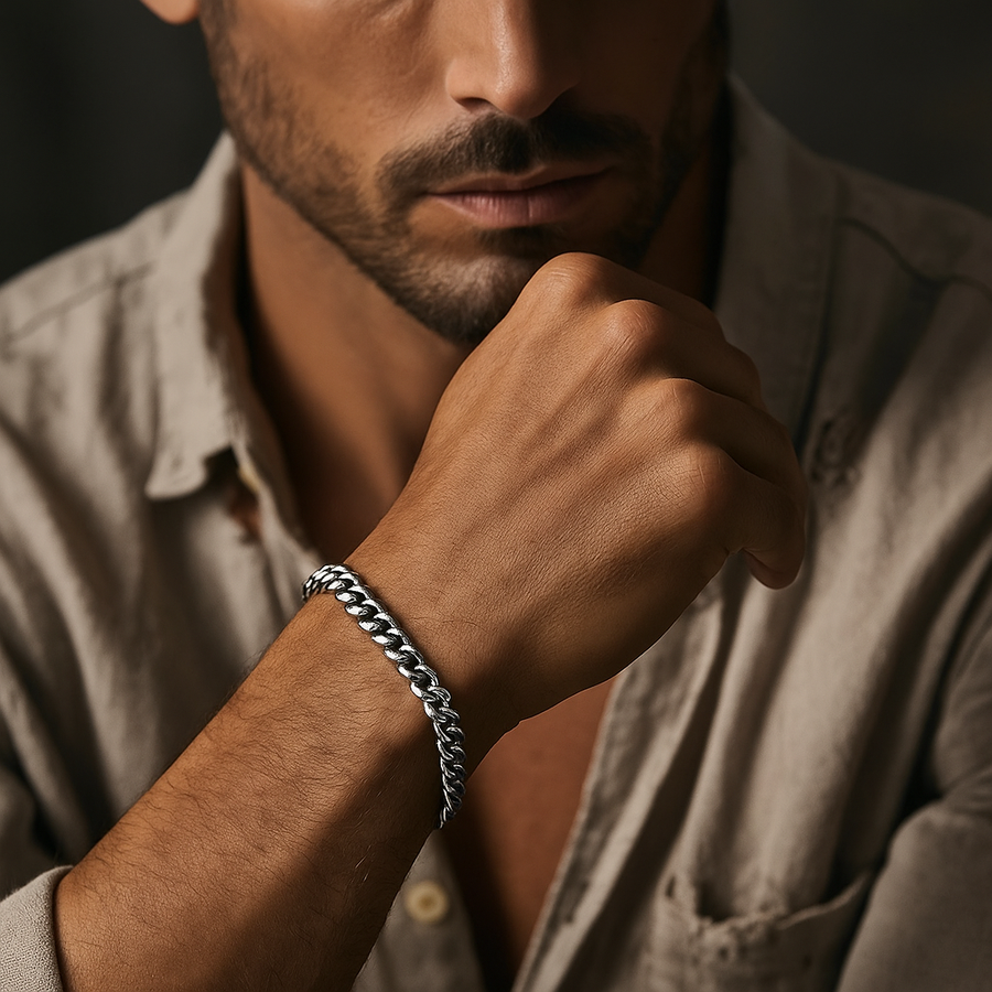 Cuban Link Bracelet (Silver)