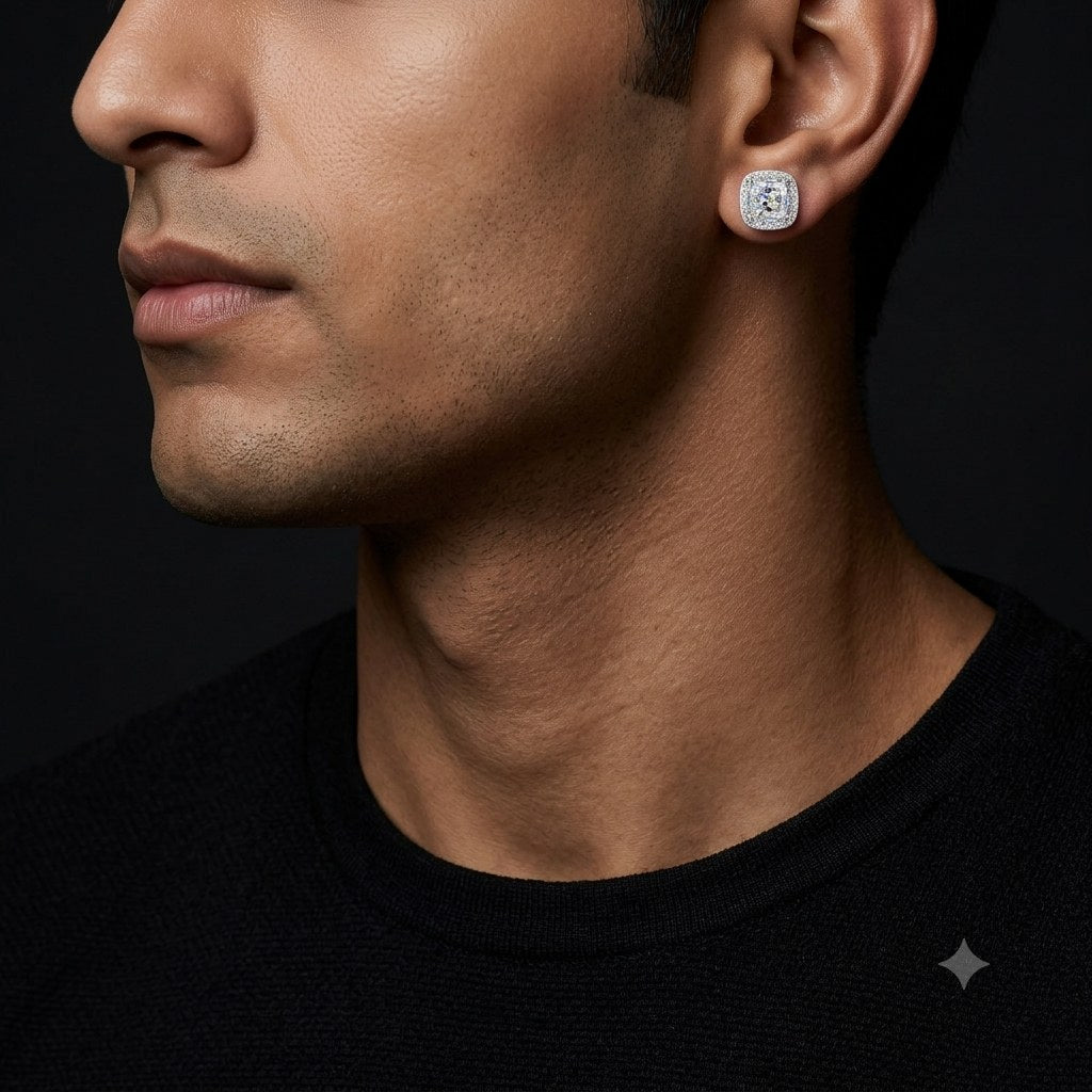 ICED Rock Candy Studs worn by model | OUTLWD