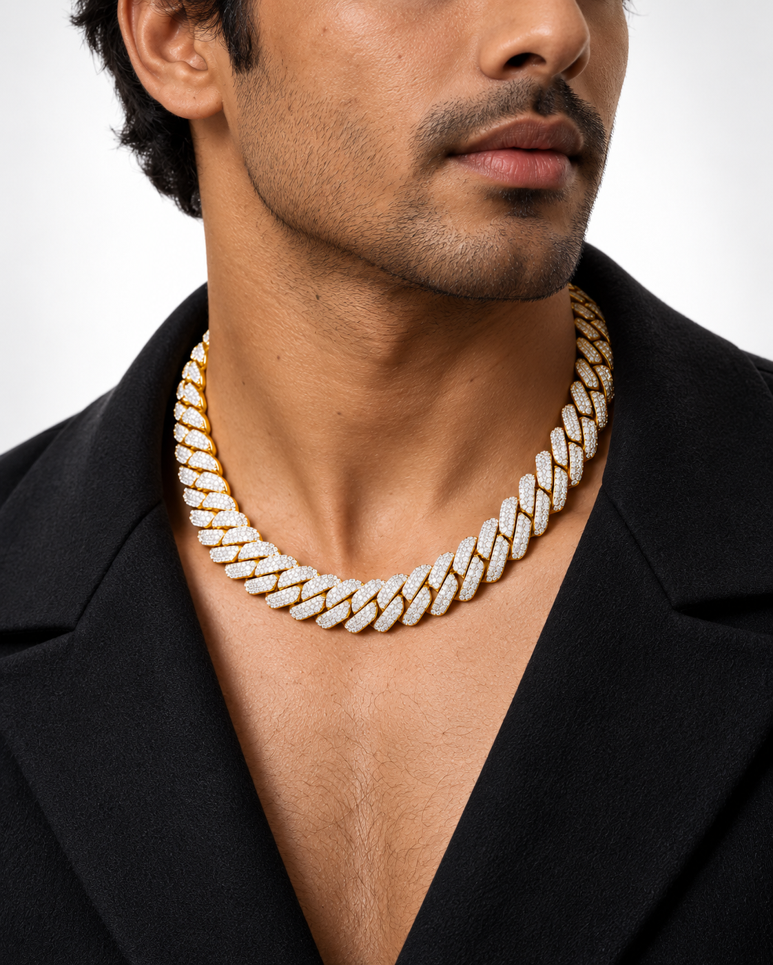 ICED Classic Gold Cuban Link Chain — studio styling