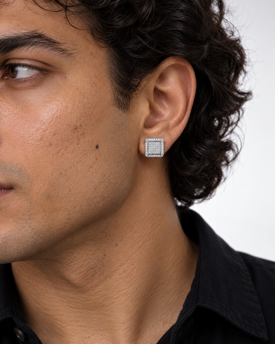 ICED Flat Squared Stud — studio styling