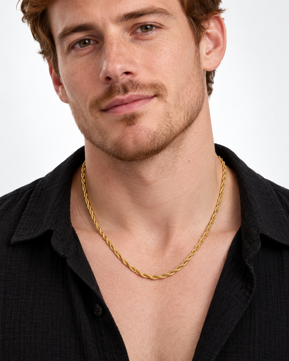 Twisted Rope Chain (GOLD) — studio styling