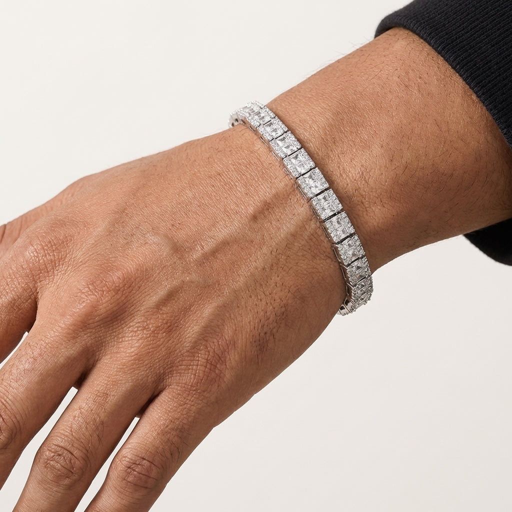 Square Baguette Tennis Bracelet