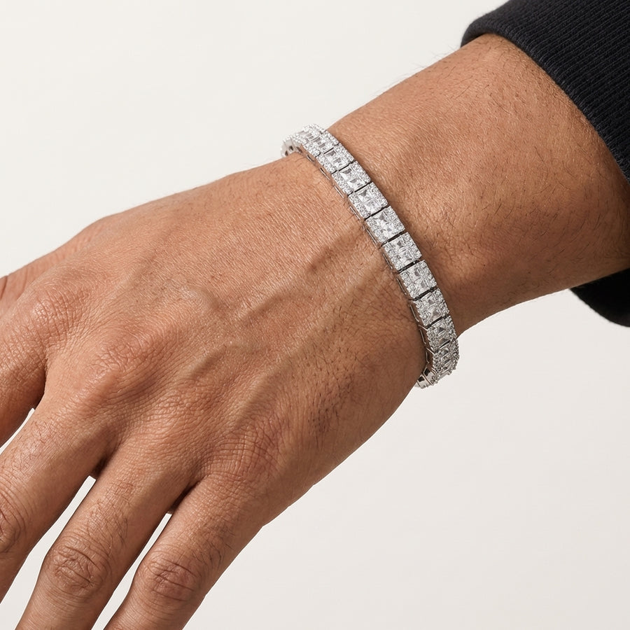 Square Baguette Tennis Bracelet